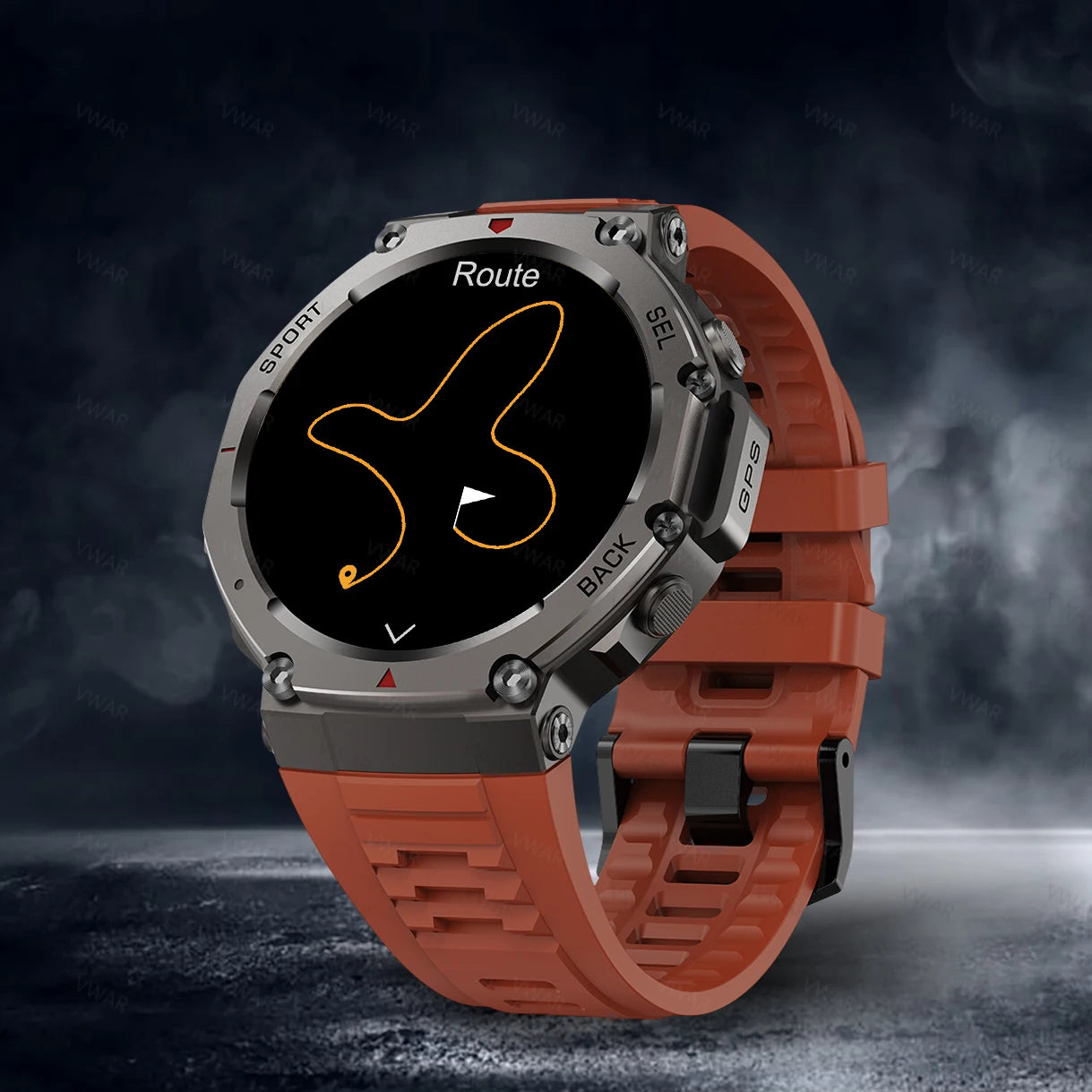 T-Rex3 GPS Smart Watch for Xiaomi IOS Built-in GPS Compass Barometric Altimeter Dual-band GNSS Voice Calling Smartwatch Men 5ATM
