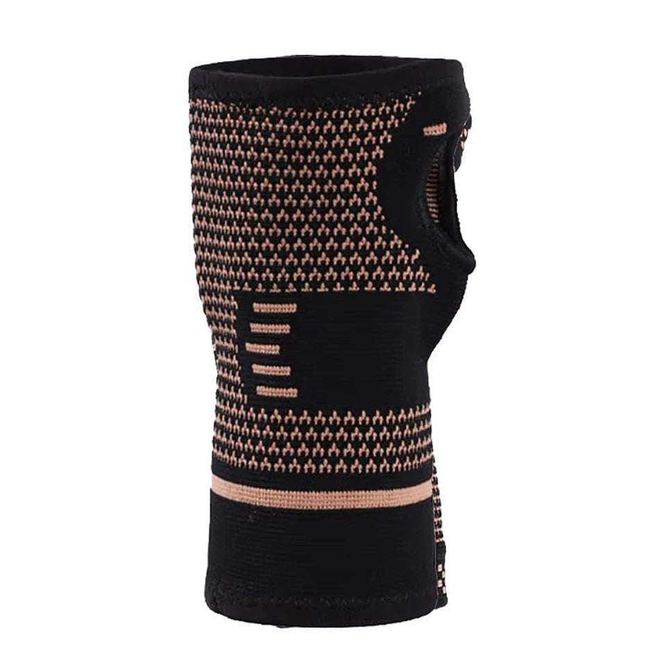 GOBYGO Copper Fiber Bracer Wrist Gym Support Wrist Brace Elastic Sport Bandage Wristband Hand Tennis Fitness Powerlifting Unisex