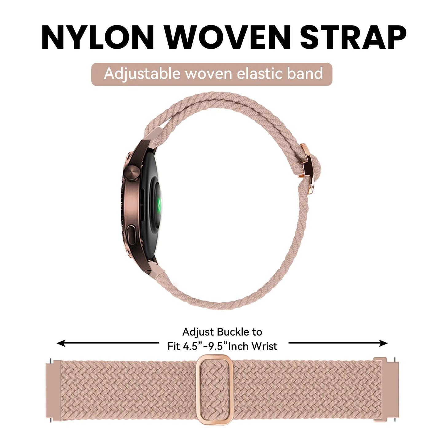 2 Packs Watch Bands For Samsung Galaxy Watch Active 2 40mm 44mm/Active 40mm/Galaxy Watch 3 41mm/42mm/Gear S2/Galaxy Watch 4 5 6