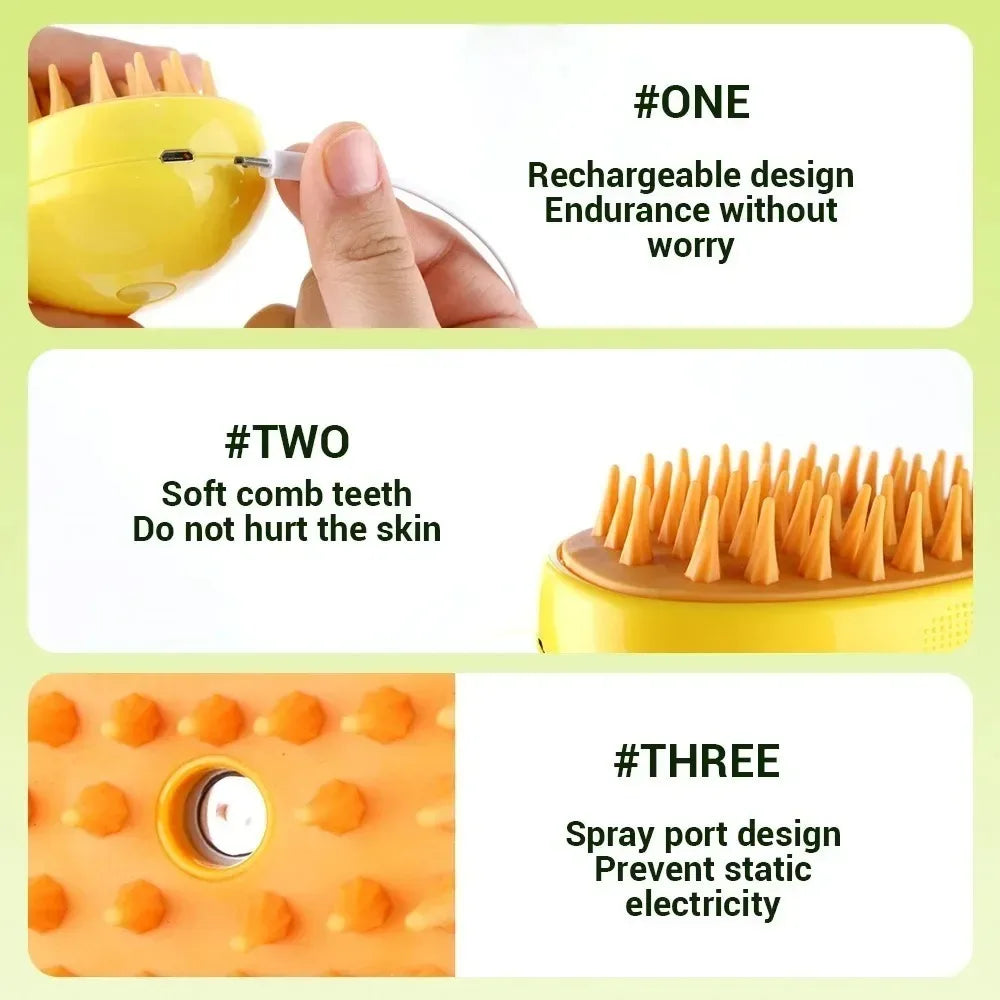 3-in-1 Steamy Cat Brush